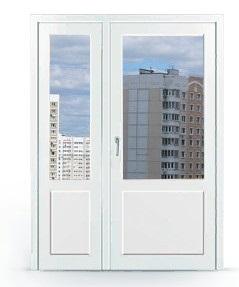 Заказать дверь двухстворчатую в Москве с заполнением снизу